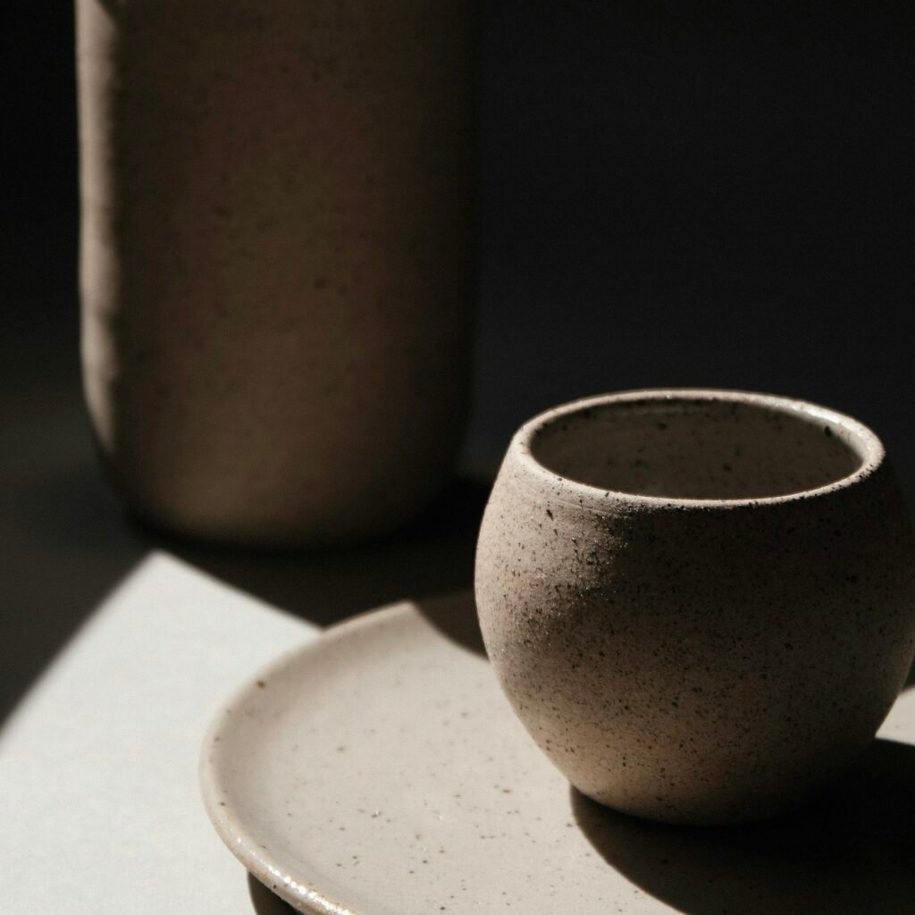 Stoneware Cup and Saucer